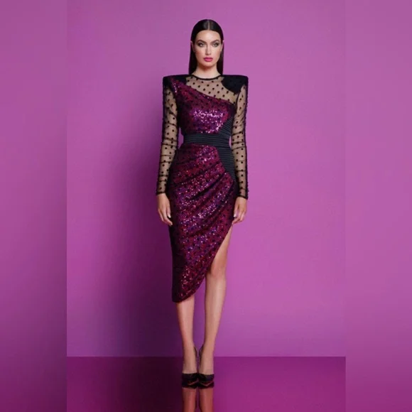 Zhivago Dresses | Zhivago This Is It Dress | Color: Black/Purple | Size: 8 | Maryana87's Closet